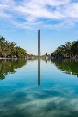 Washington Anıtı District of Columbia ABD Havuzu Blu yansıtan