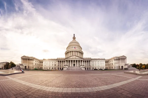Panorama Capitole des États-Unis Bâtiment façade Est Entrée American Ar — Photo
