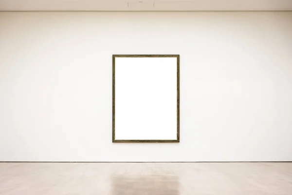 Modern művészeti múzeum keret fal útvonal elszigetelt fehér vektor nyírás — Stock Fotó