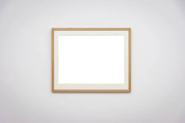 Vector blanco aislado del camino de recorte de pared del marco del museo de arte moderno —  Fotos de Stock