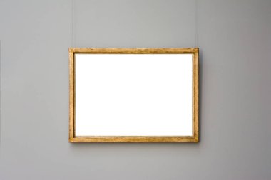 Sanat Müzesi çerçeve mavi duvar süslü Minimal tasarım beyaz izole 
