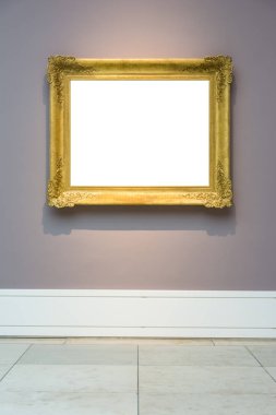 Sanat Müzesi çerçeve soluk mavi duvar süslü en az tasarım beyaz Isol