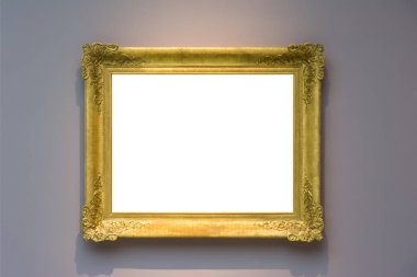 Sanat Müzesi çerçeve soluk mavi duvar süslü en az tasarım beyaz Isol