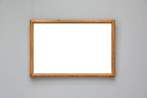 Sanat Müzesi çerçeve mavi duvar süslü Minimal tasarım beyaz izole — Stok fotoğraf
