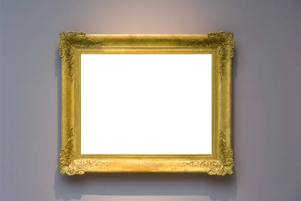 Kunstmuseum Frame bleke blauwe sierlijke minimale wanddecoratie White Isol — Stockfoto