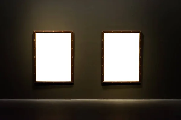 Konstmuseum stomme vägg utsmyckade Minimal Design vit isolerade Clipp — Stockfoto
