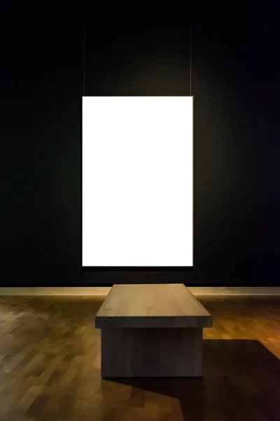 Konstmuseum stomme vägg utsmyckade Minimal Design vit isolerade Clipp — Stockfoto