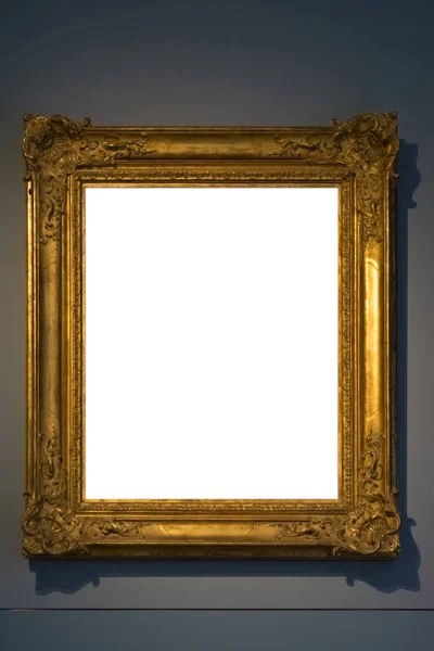 Art Museum Frame Vintage Ornate Pintura quadro em branco Clipping — Fotografia de Stock
