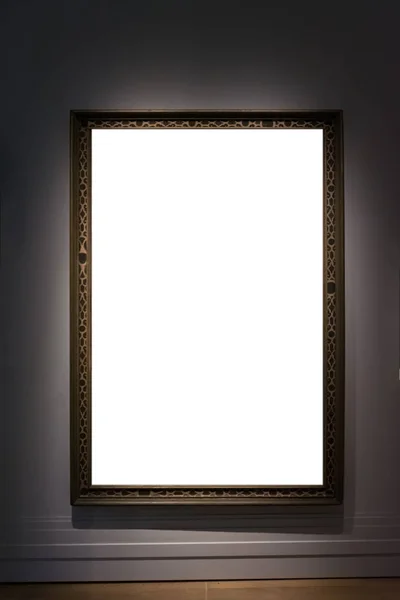 Art Museum Frame Vintage Ornate Pintura quadro em branco Clipping — Fotografia de Stock