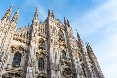 Milan katedral Duomo açık havada yer İtalya Aralık Noel De