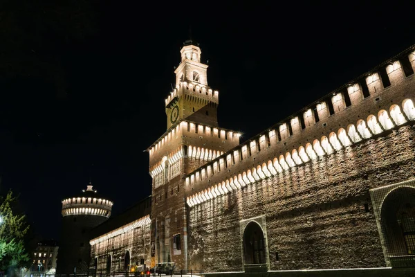 Castello Sforzesco Milano Monumento Architettura Medievale Histori — Foto Stock