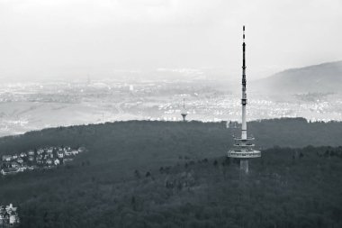 Stuttgart TV Tower Fernsehturm Monochrome View Germany Building 