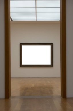 Boş beyaz Sanat Galerisi çerçeve resmi duvar beyaz çağdaş Mo