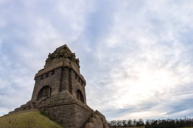 Leipzig Voelkerschlachtdenkmal anıt savaş askeri kule De