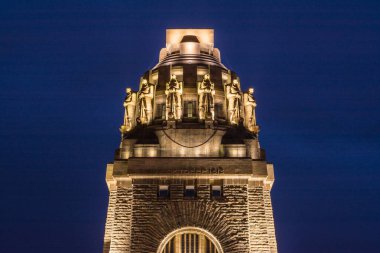 Leipzig Voelkerschlachtdenkmal anıt savaş askeri kule De