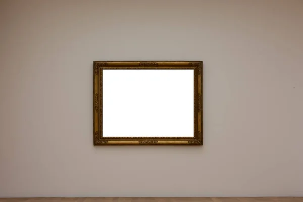 Prázdná bílá umělecká galerie rámeček obrázku zeď bílá moderní Mo — Stock fotografie