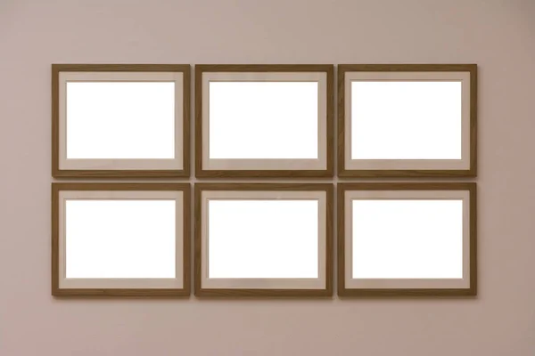 Galéria üres fehér keret formázása fal fehér kortárs Mo — Stock Fotó