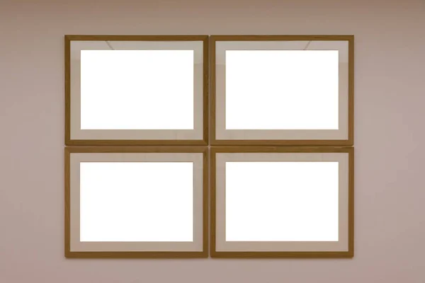 Blank vit Art Gallery Frame bild vägg vit modern Mo — Stockfoto