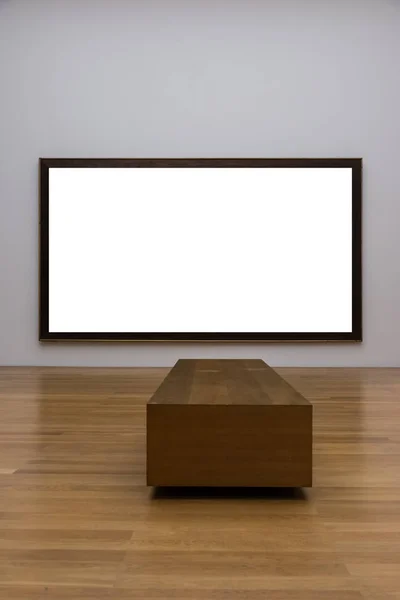 Galeria de arte branca em branco moldura quadro parede branco contemporâneo Mo — Fotografia de Stock