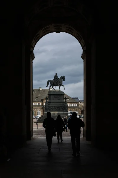 Dresde Zwinger Monumento a la Arquitectura de Pared Alemania Travel Touris — Foto de Stock