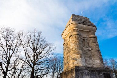 Stuttgart Bismarckturm anıt Kulesi sütun açık havada Sonbahar Paz
