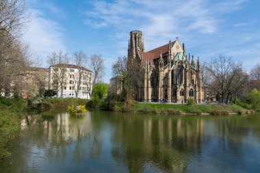 Feuersee Stuttgart Almanya Europe katedral dini eski Archit