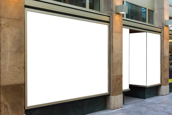 Modelo de espaço de cópia em branco Storefront Área lotada Mall Design Wh — Fotografia de Stock