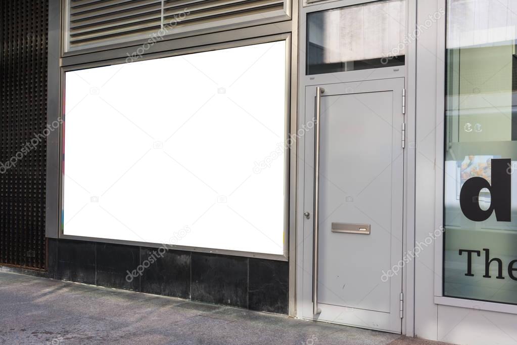 Blank Storefront Copy Space Template Crowded Area Mall Design Wh