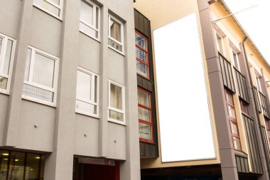 Clippi boş reklam işareti şehir kentsel genel beyaz izole