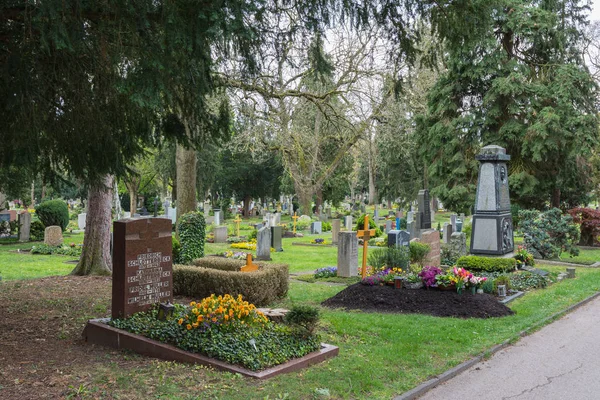 Pragfriedhof Área Interior Cemitério Meio-dia Quinta-feira Primavera 2017 Wal — Fotografia de Stock