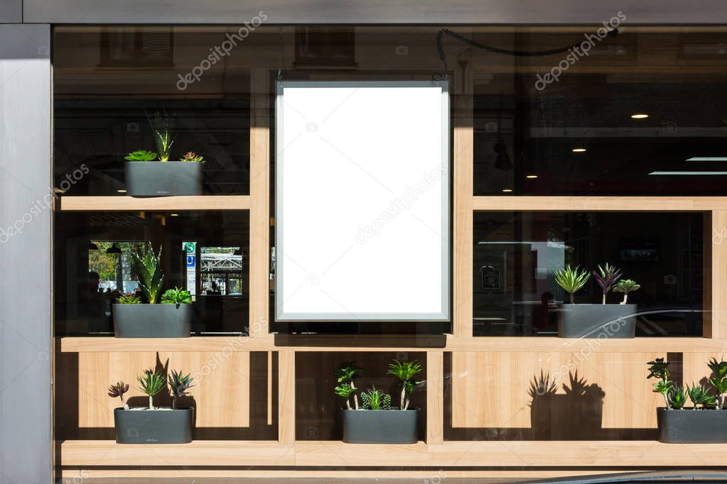 Blank Restaurant Sign Modern Contemporary Decoration Exterior Gl