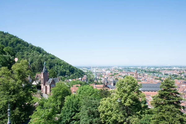 Hermoso Paisaje Heidelberg Hills Heiliggeistkirche Alemania — Foto de Stock