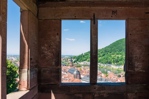 Beautiful Landscape Heidelberg Hills Heiliggeistkirche Germany — ストック写真