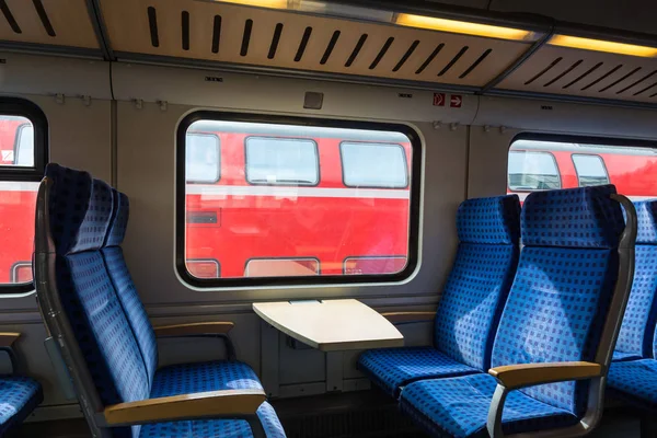 Modern Train Wagon Interior — Stock Photo, Image