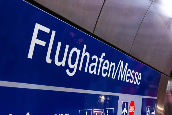 Stuttgart Flughafen Sign Luchthaven Messe — Stockfoto