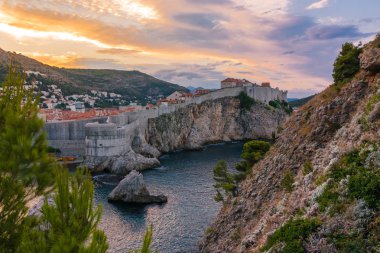 Beautiful Outer Fortress Walls of Dubrovnik,  Croatia 