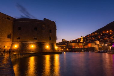 Dubrovnik Croatia City Center During Sunset  clipart