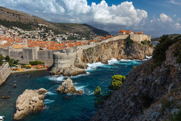 Beautiful Outer Fortress Walls of Dubrovnik,  Croatia 