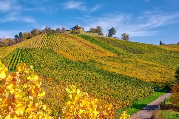 Stuttgart Niemcy Grabkapelle Winnice Sezonie Jesiennym Piękny Krajobraz — Zdjęcie stockowe