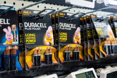 Duracell Battieries on Display at Electronics Store New Model October 27 2017 clipart