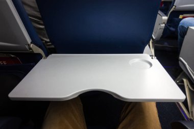 Airplane Seat Tray Open