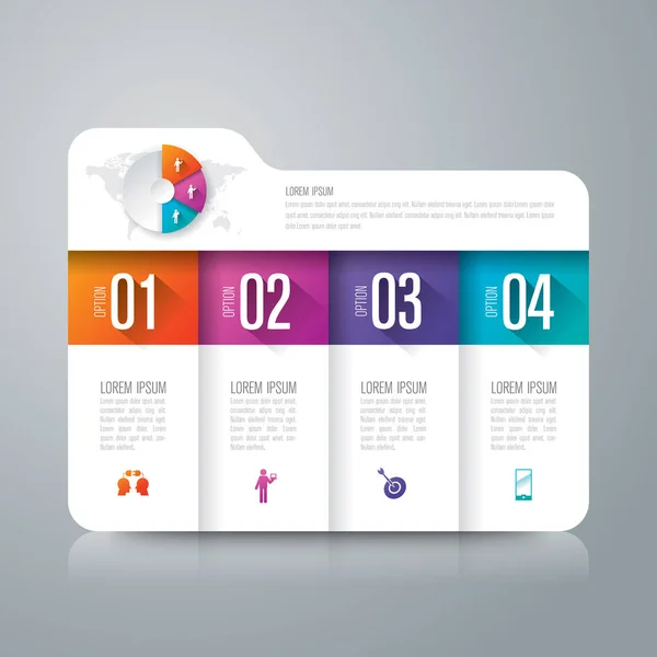 Vector de diseño infográfico e iconos de negocio . — Vector de stock