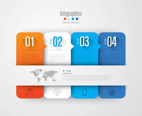 Infografik-Design-Vektor und Business-Symbole. — Stockvektor