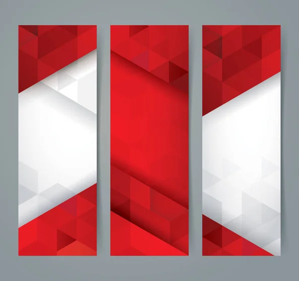 Röda och vita abstrakt bakgrund banner. — Stock vektor