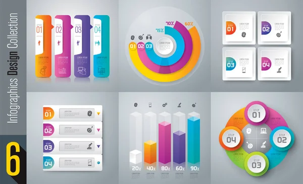 Infografika projekt ikony wektorowe, jak i biznesowych z opcjami 3 i 4. — Wektor stockowy
