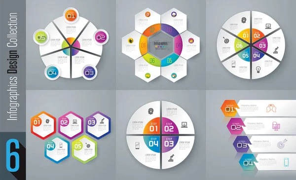 Set infographic pictogrammen in vector- en business. — Stockvector