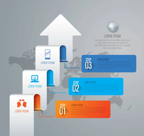Infografika ikony designu wektor i marketingu z 3 opcje. — Wektor stockowy