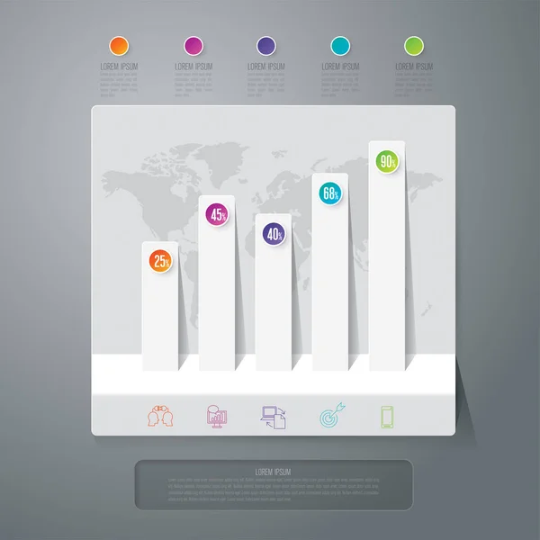 Γράφημα infographic σχεδιασμό εικονίδια διάνυσμα και επαγγελματίες. — Διανυσματικό Αρχείο