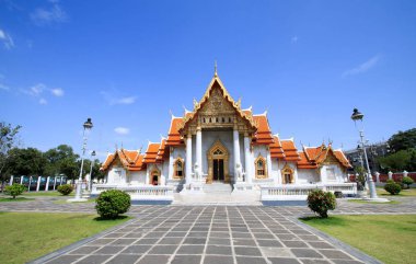 Ünlü Mermer Tapınak Benchamabophit Bangkok, Tayland.