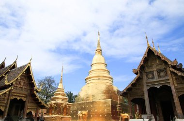 Wat Phra Singh Woramahaviharn. Chiang Mai Tayland Budist tapınağı.